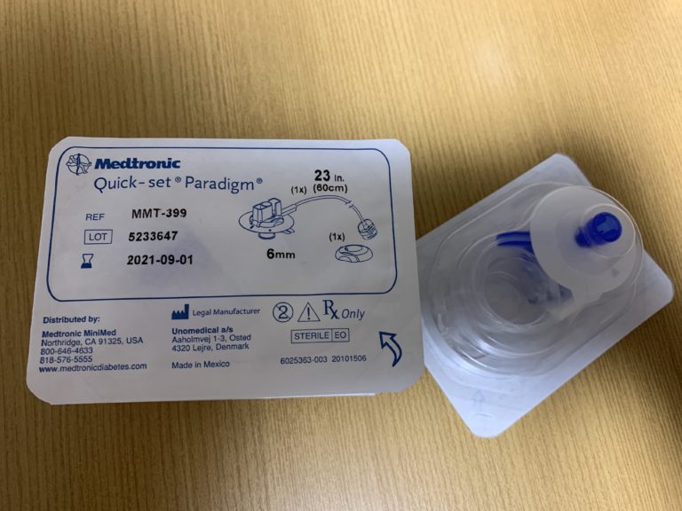 インスリンポンプ注入セット フタ増えた